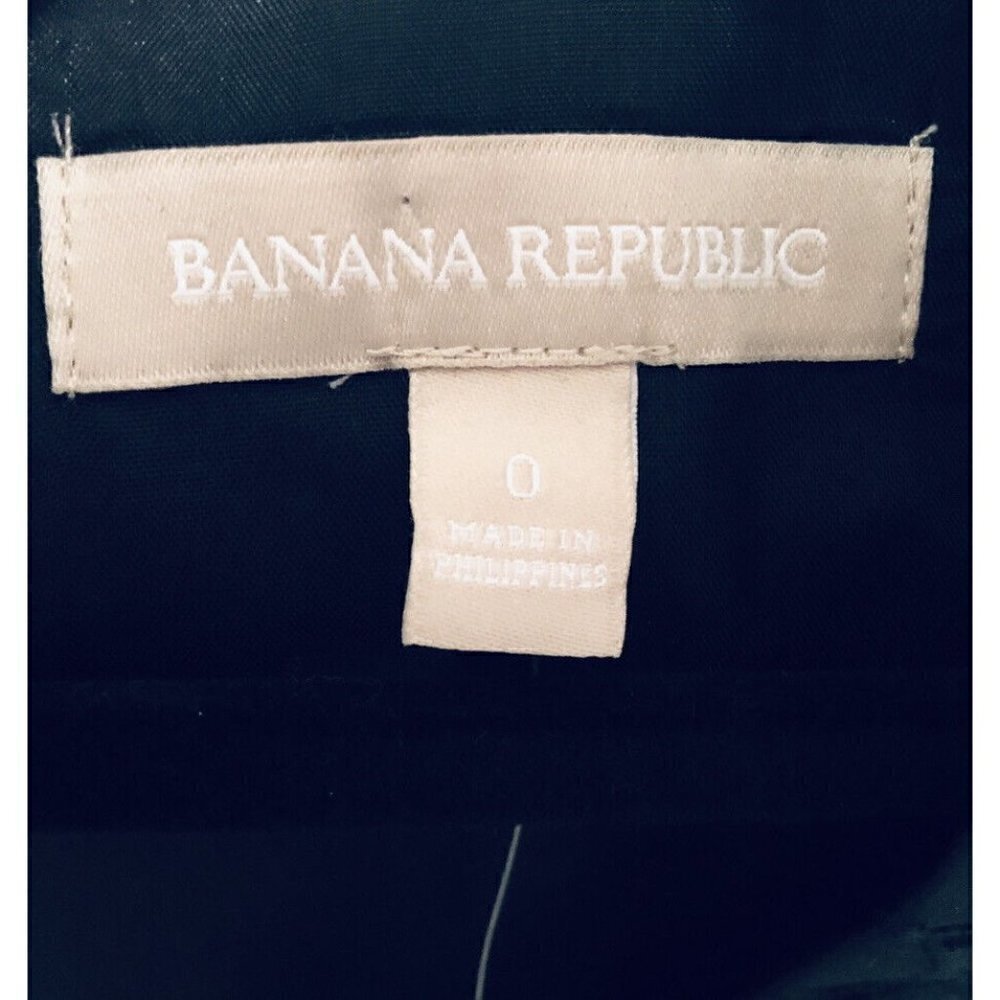 Banana Republic Fit Flare Dress Short Sleeves Black Womens Size 0 NWT - Picture 4 of 6